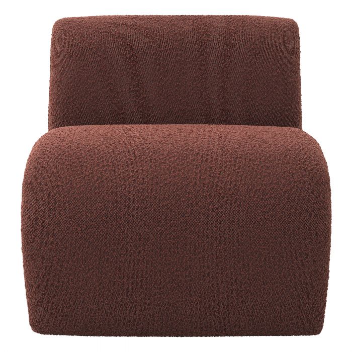 Fauteuil Vignola bouclé Rouge