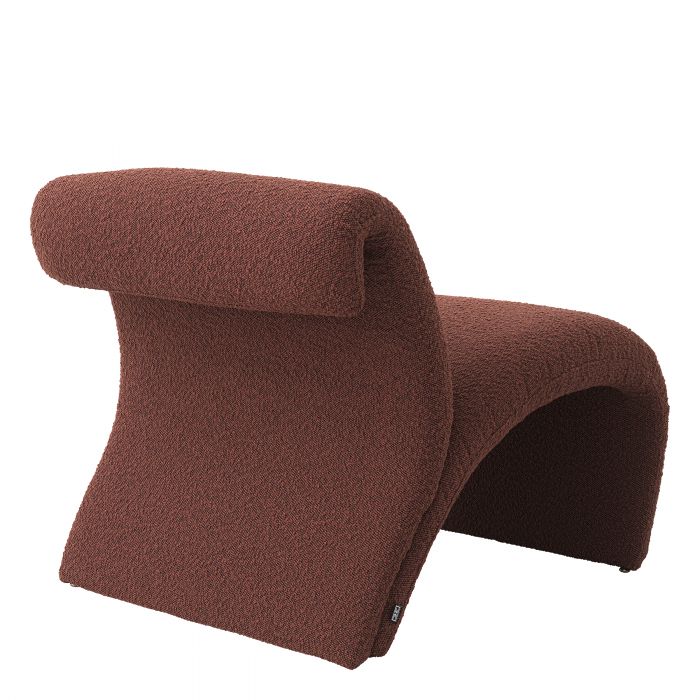 Fauteuil Vignola bouclé Rouge