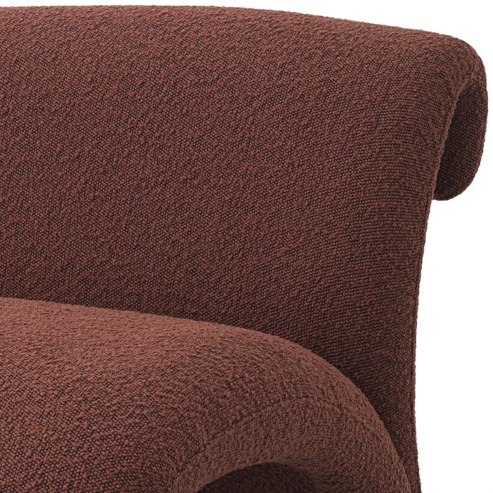 Fauteuil Vignola bouclé Rouge