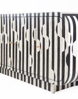 Meuble de rangement noir et blanc